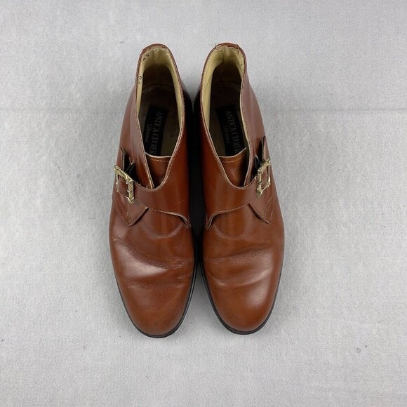 Antica Cuoieria Brown Leather Ankle Boot  Made In Italy Size US 8.5 EU 38 - Picture 6 of 11